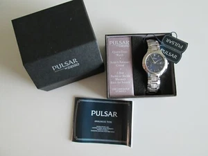 MEN'S PULSAR SEIKO STAINLESS STEEL WATER RESISTANT WRISTWATCH WITH BOX - Picture 1 of 5