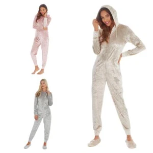 Niñas Damas Mono con Capucha Onezee Cálido Terciopelo Triturado Talla S-XL Mujeres Traje de Juego - Imagen 1 de 27