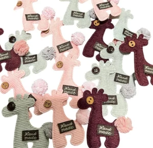 pack 16 "Handmade" Design Labels Craft Labels Fabric Tags Clothes labels - Picture 1 of 3