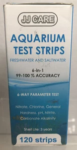 NEW/SEALED JJ Care 120 Aquarium Test Strips Exp 07/2023 - Picture 1 of 7