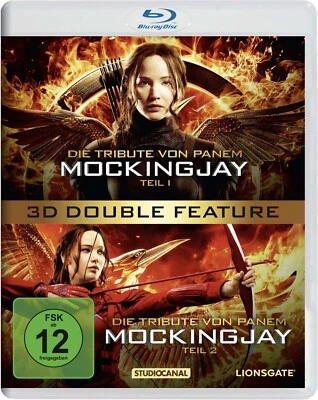 The Hunger Games MOCKINGJAY Part 1 & 2 3D + 2D Blu-Ray NEW (Region B) - Image 1 of 2