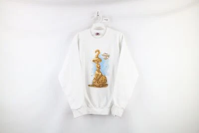 Sudadera De Colección Años 90 Disney Mujer Pequeña Deletrear La Sirenita Blanca EE. UU. Foto 1 de 4