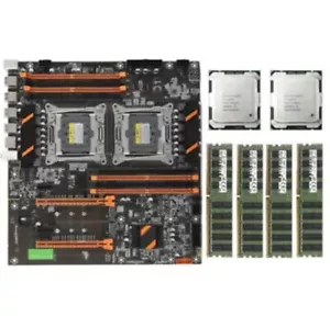 X99 Motherboard With 2x Intel Xeon E5-2680 V4 CPU + 4x 32GB DDR4 2133P ECC RAM - Picture 1 of 10