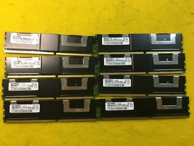 LOT OF 8 ELPIDA 8GB MEMORY PC2-5300F-555 (64GB TOTAL MEMORY) - Image 1 of 3