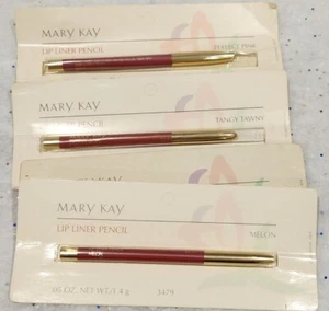 3 Mary Kay Wooden Lip Liner Pencils Melon Tangy Tawny & Perfect Pink NOS - Picture 1 of 2