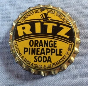 Unbenutzt Vintage Ritz Flaschenverschluss orange Ananas Soda kostenloser Versand Tracking U2 - Bild 1 von 6