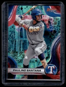 2024 Bowmans Best Paulino Santana Auto 173/199 Texas Rangers #BMA-PS - Bild 1 von 2