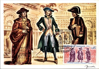FRANCE 1971 POSTAL MAXIMUM POSTCARD COMM HISTORICAL FIGURES PICT CANC VERSAILLES - Image 1 of 2