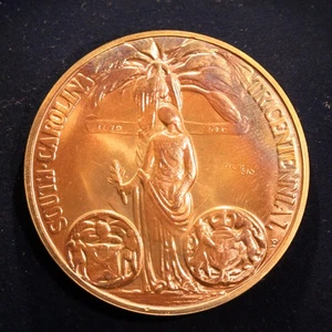 Medaglia Commemorativa Nazionale - Tricentenario Carolina del Sud, 1670-1970, BELLA UNC - Foto 1 di 4