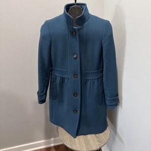 j crew Doppeltuch Mantel Blau Petite 6 Blau Wolle - Bild 1 von 7