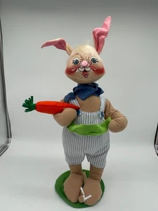 18" Country Boy Bunny with Carrot 072593 Annalee - Picture 1 of 5