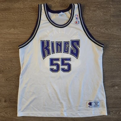 Camiseta deportiva de baloncesto Sacramento Kings Jason Williams vintage años 90 campeón 52 blanca Foto 1 de 4