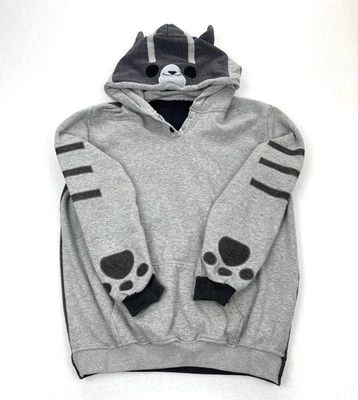 Sudadera con Capucha Gato Polar Manga Pata Orejas Cola Juegos con disfraces Kawaii Anime Gris Para Mujer’s M Foto 1 de 4