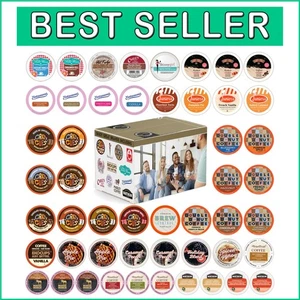 Keurig-Compatible Flavored Coffee Variety Sampler - 50 Pods - Sweet Indulgences - Picture 1 of 9