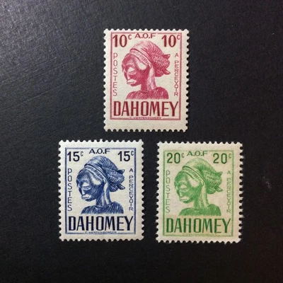 BroadviewStamps French Dahomey #J28A-J28C MNH F-VF.  Never sold in Dohomey. - Image 1 of 2