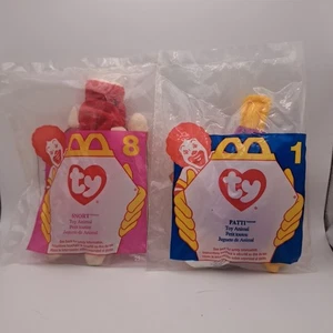 Patti 1 & Snort 8 McDonald's Ty Beanie Babies 1996 Sealed Happy Meal Toys - Read - Bild 1 von 6