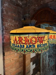 Vintage 70er Jahre Pfeil Kragen & Hemden Hängelampe - Bild 1 von 8