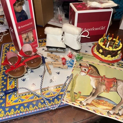 Lote Accesorios Molly American Girl~ Cumpleaños, Mini Muñeca, Patines++ Foto 1 de 4