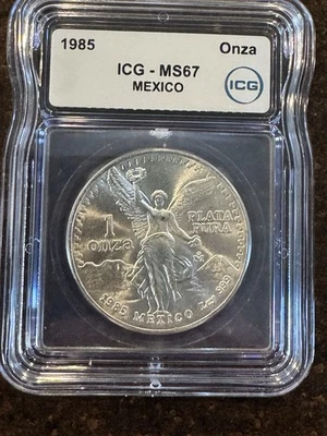 1985 mexico 1 oz silver libertad ms67 - Image 1 of 3