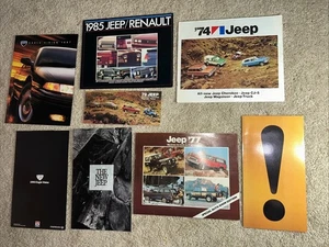 8 Different JEEP Brochures 1974 / 1977 / 1979 / 1985 / 1992 / 1994 / 1997 - Picture 1 of 21