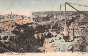 POSTCARD   DORSET  PORTLAND  STONE QUARRY   ANIMATED SCENE - Picture 1 of 2