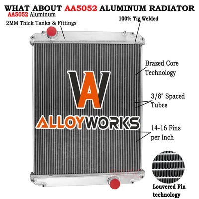 3 Row Radiator FOR Freightliner FL50 FL60 FL70 FL80 FL90 BHTB7596 BHTB7597 Foto 1 de 4