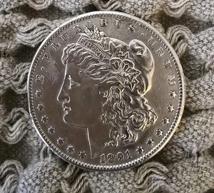 1891 s morgan silver dollar - Picture 1 of 3