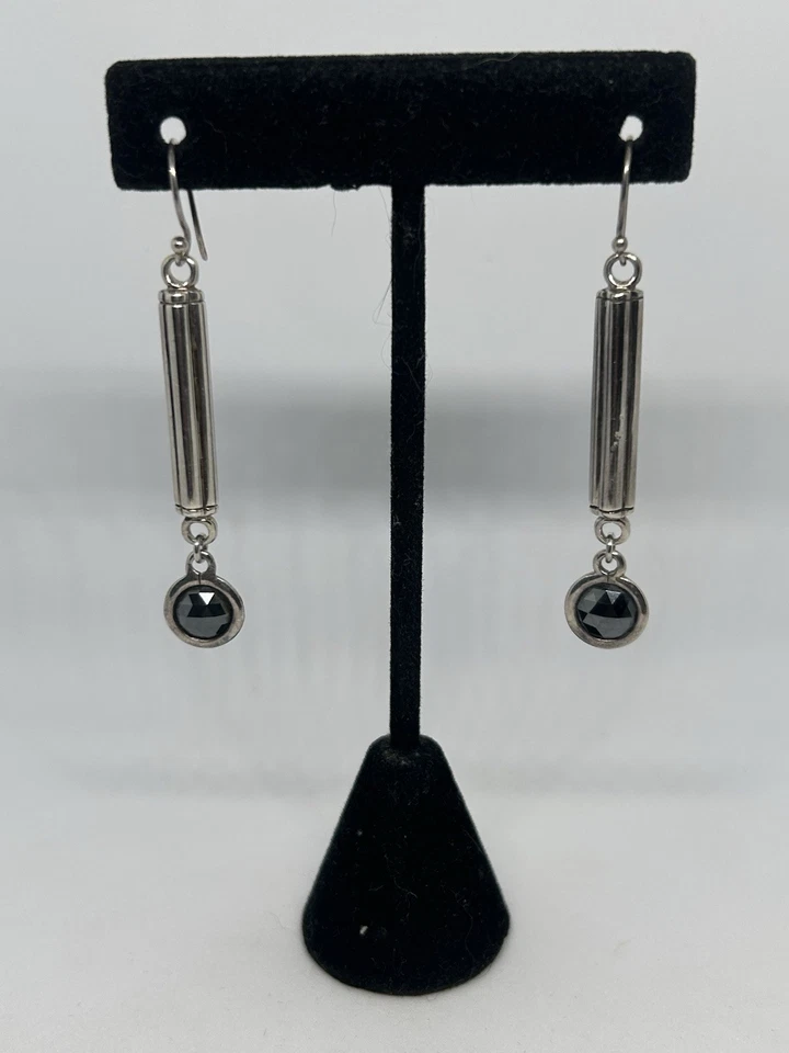 Pendientes colgantes de hematita de plata John Hardy Foto 1 de 4