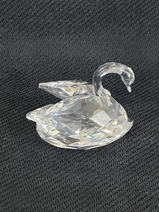 Swarovski Crystal Swan Figurine Small Cut Glass Collectible Paperweight Decor - Picture 1 of 13