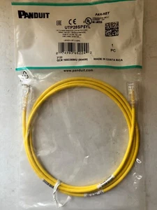 5ft. Panduit UTP28SP5YL Cat6 28 AWG Network Patch Cable/Cord, 5 Ft Yellow ~STSI - Picture 1 of 2