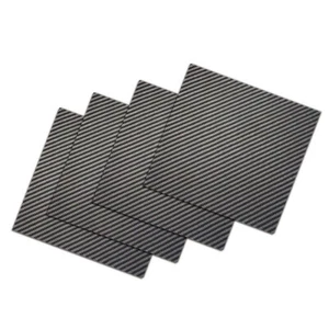 lamiera/piastra/pannello in vera fibra di carbonio taglio CNC twill nero 1mm 2mm 3mm 5mm 8mm - Foto 1 di 17