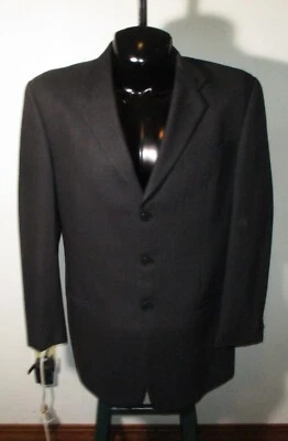 Blazer Traje Chaqueta Vintage MANI Negro Lana Talla 42 Largo Foto 1 de 4