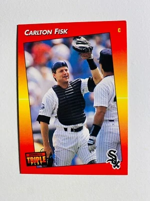 1992DONRUSS TRIPLE PLAY #149 CARLTON FISK NM-MT MLB BASEBALL CARD - Image 1 of 2