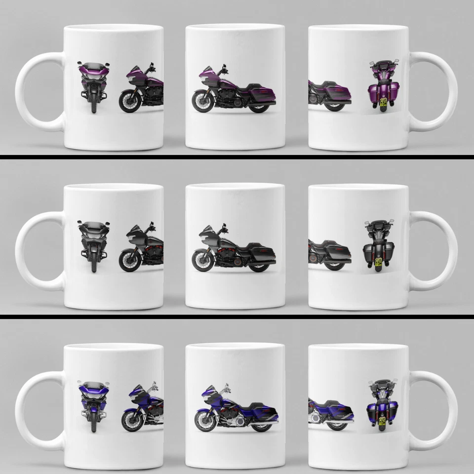 Mug moto Harley Davidson CVO Road Glide 2025 personnalisé - couleur au choix - Photo 1/1