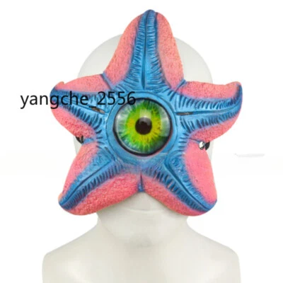 NEW Starfish Mask Funny Halloween Role Play Green Eyes Latex Mask Cosplay Cool - Image 1 of 4