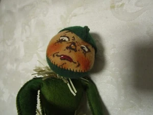 Vintage Christmas Annalee Doll Green Tinsel Elf Poseable 9.25” tall 1950-60s - Picture 1 of 12