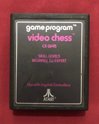 Video Chess Atari 2600 games Text Label Clean Tested Works Cartridge Only Rare - Image 1 of 3