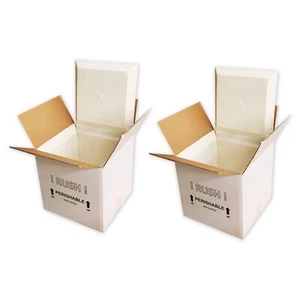 EmmChill SF12A isolierte Versandkühlbox, 12x12x12" (innen 9x9x9") (2er Pack) - Bild 1 von 4