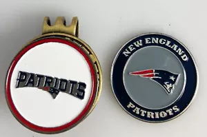 GOLF Plata HATCLIP & BALLMARKER New England Patriots EE. UU. Bronce NUEVO - Imagen 1 de 2