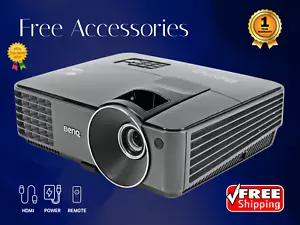 BenQ MX520 DLP Projector Refurbished 3000 ANSI HD HDMI 3D home cinema w/Remote - Picture 1 of 9