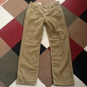 Levi’s Low Pro Straight Leg Corduroy Pants Womens 28x30 Tan Irregular - Picture 1 of 6