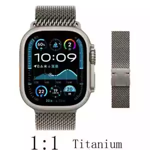 Titanium Band for Apple Watch Ultra 2 & Ultra 1 - 49mm Titanium Metal Bracelet - Picture 1 of 10