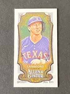 Wyatt Langford 2024 Topps Allen & Ginter RC Rip Card Exclusive Mini #384 - Picture 1 of 10