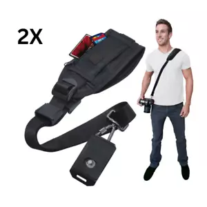 2X Rapid Fire Camera Strap - Neck Shoulder Sling w/ Quick Release For DSLR SLR - Picture 1 of 5