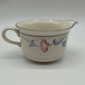 Lenox Chinastone 'Glories on Grey' Creamer - Pink and Blue Flowers 2.5" Tall - Picture 1 of 4