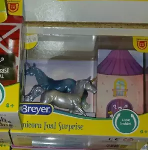 Breyer Pferd Stallgefährte Mystery Blau Einhorn Set Weihnachten - Bild 1 von 1