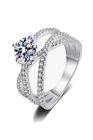1 Carat Moissanite Crisscross Ring | Beautifully Crafted & Eye-Catching