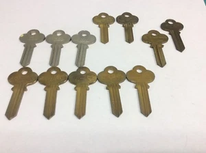 Taylor, ilco, cole, curtis brand key blanks, set of 12, locksmith - Picture 1 of 12