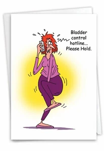 Greeting Cards by Nobleworks | Bladder Control Hotline: Humor Birthday Card - Picture 1 of 2