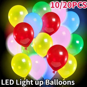 20/10 Stück LED Leuchtballons 12 Zoll Latexballons Geburtstag Hochzeit Party - Bild 1 von 13